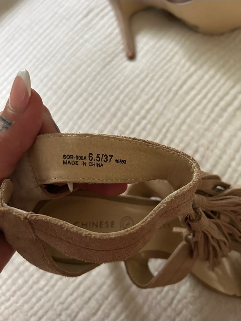 Chinese Laundry Speak Easy Open Toe Tassel Dress Sandal Size 6.5 - Picture 5 of 12